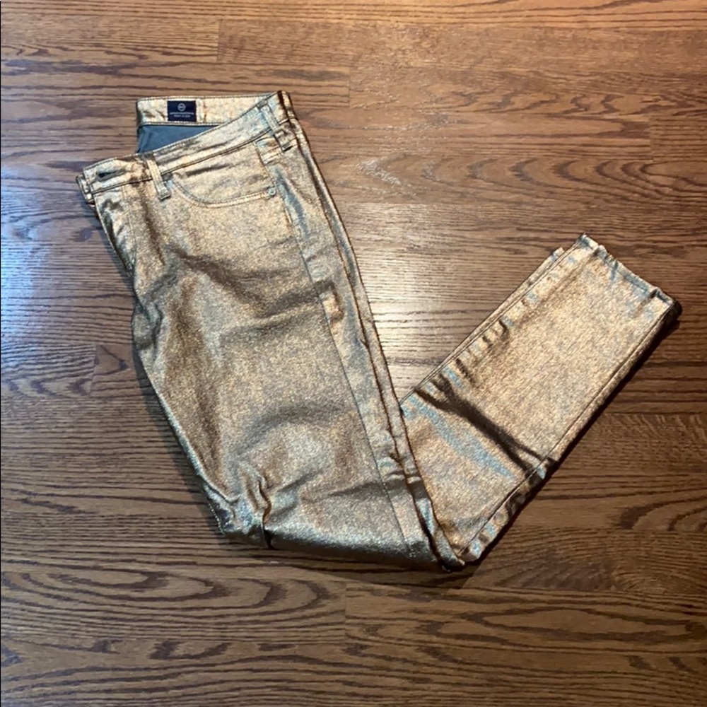 Shiny gold Adriana goldschmied AG jeans